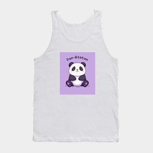 Kawaii Cute Yoga Meditating Panda Tank Top